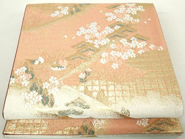 平和屋着物◎六通柄袋帯　唐織　桃山松風文　金銀糸　正絹　逸品　DABA9210qa