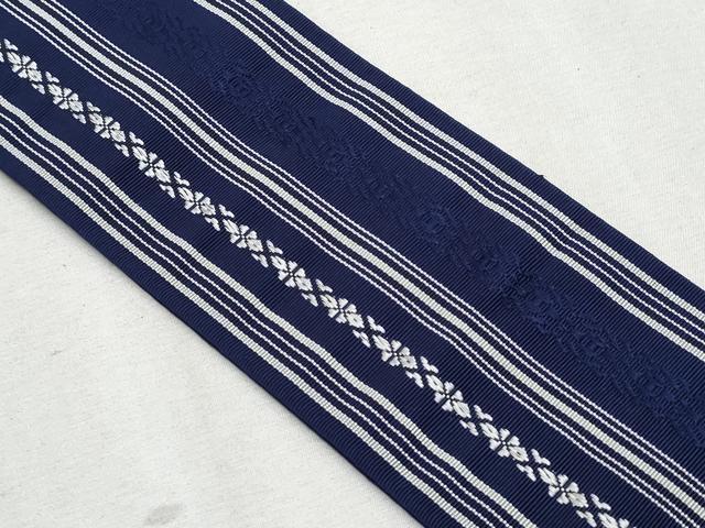 平和屋着物◎男性　本場筑前博多織　角帯　献上　正絹　逸品　CAAZ4749fb