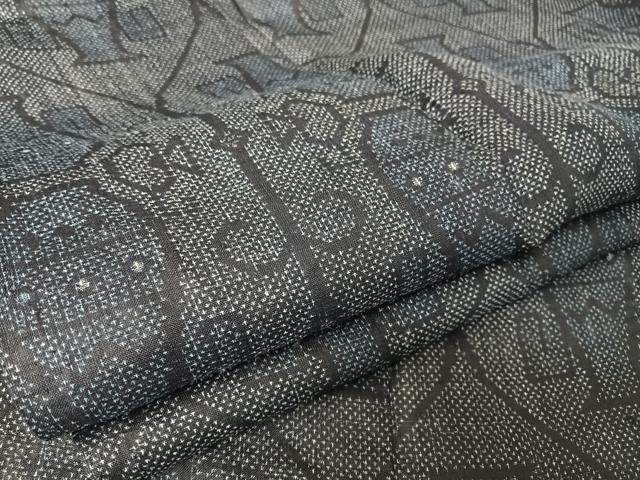 Kimono - 平和屋着物＊夏物　重要無形文化財　本場宮古上布　陶器文　苧麻　逸品　AABA2513np