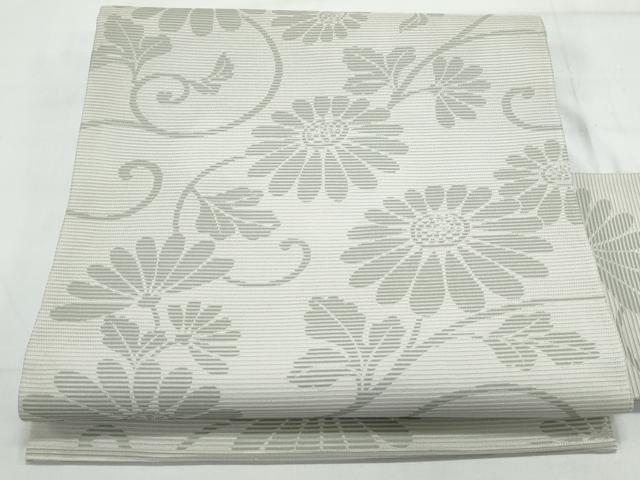 平和屋着物＊夏物　九寸名古屋帯　花唐草文　正絹　逸品　CAAW6759th