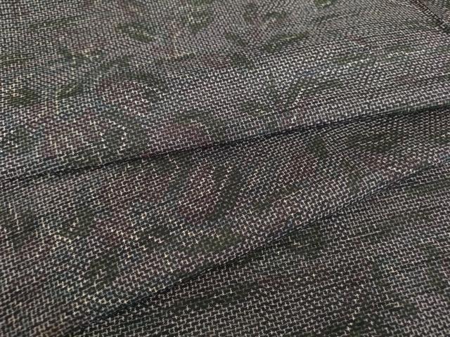 Full-Length Under-Kimono - 平和屋着物▽上質な紬　単衣　草花文　正絹　逸品　DAAT9655az
