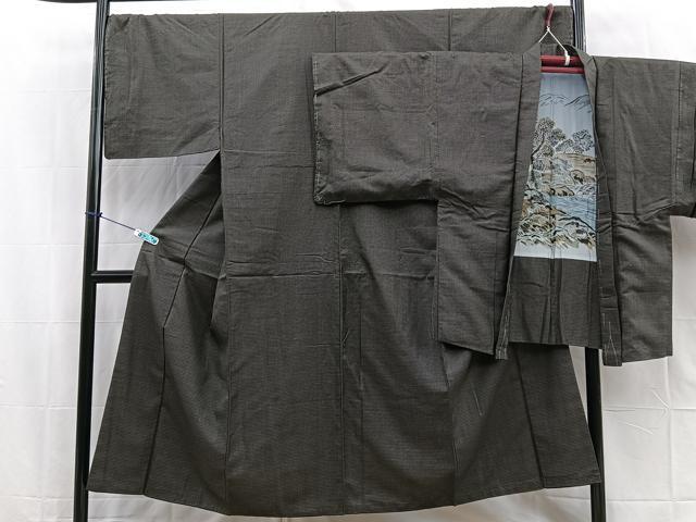 平和屋着物■男性 本場大島紬 アンサンブル 100亀甲 正絹 逸品 未使用 BAAN7821sa
