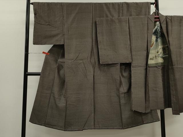 平和屋着物■男性　紬　アンサンブル　80亀甲　総詰め　正絹　逸品　未使用　CABD1045ze