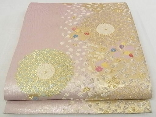 平和屋着物■六通柄袋帯 小桜散らし献上文 金銀糸 正絹 逸品 AAAF3847Aaz 平和屋着物■六通柄袋帯 小桜散らし献上文 金銀糸 正絹 逸品 AAAF3847Aaz