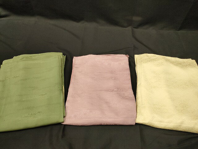 楽天平和屋平和屋本店■色無地 まとめて 3点 花柄 竜田川文様 青海波 地紋 など 着用可能多数 全て正絹 ppp2884