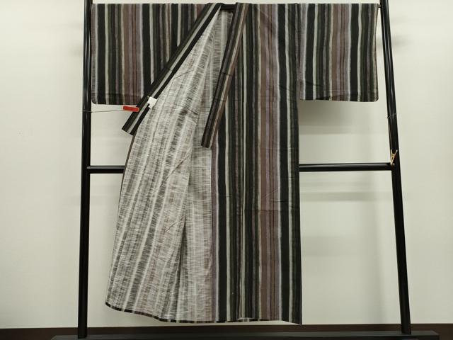 平和屋の平和屋着物∴男性　夏物　浴衣　縞　綿　逸品　CABH7903ze｜アングル3
