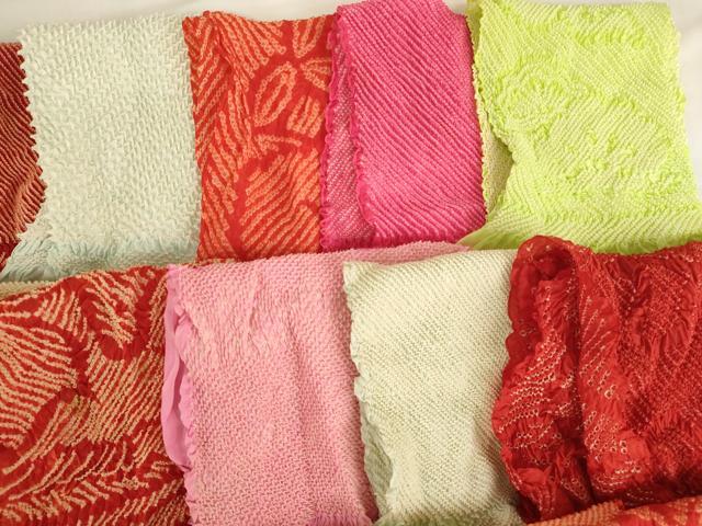 平和屋着物[]七五三　女の子　和装小物　帯揚げ25枚セット　総絞り　中抜き絞り　...