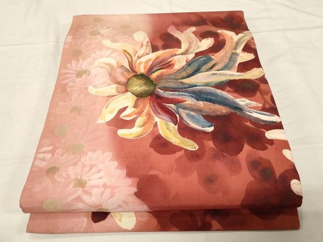 Other - 平和屋着物●アンティーク　大正ロマン　塩瀬　丸帯　手描き　乱菊　正絹　逸品　CABD4264dy