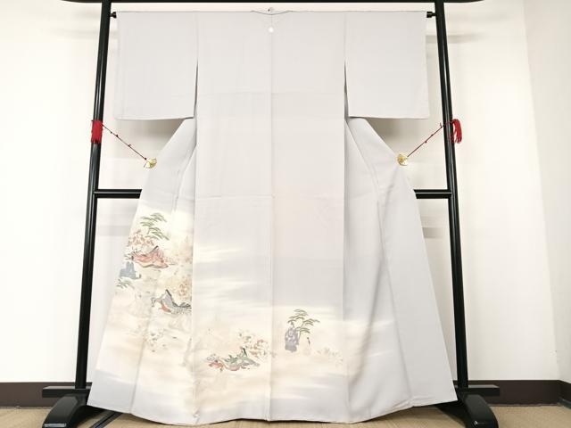 平和屋着物●豪華色留袖　寿光織　草花文　金銀糸　正絹　逸品　未使用　AABF6057ph 平和屋着物□豪華色留袖 寿光織 大名行列 金糸 正絹 逸品 CABF4965xeの