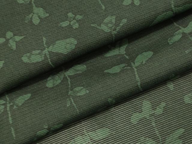 平和屋着物＊夏物　小紋　絽　草花文　洗える着物　DAAU3018op