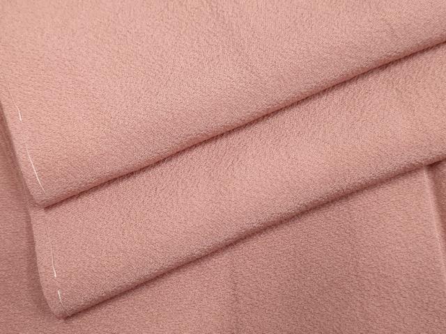 平和屋着物●上質な色無地　紅梅色　京都きもの友禅扱い　正絹　逸品　未使用　AABF4250cs