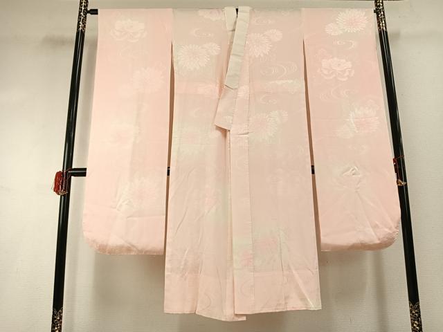 Full-Length Under-Kimono - 平和屋着物●振袖用長襦袢　無双仕立て　草花地紋　暈し染め　正絹　逸品　AABG4544fy