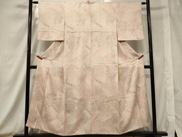 平和屋着物■上質な小紋 総絞り 枝葉文 正絹 逸品 CAAW2628in