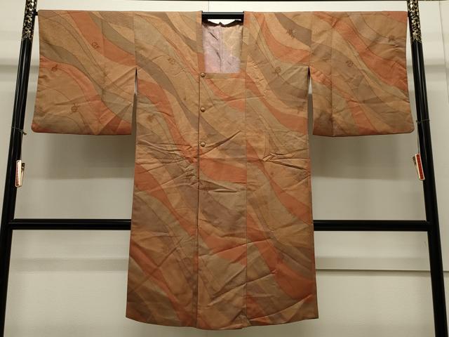 Coat - 平和屋着物∞道行コート　道長舞花文　暈し染め　ロング丈　正絹　逸品　CAAW4845dy