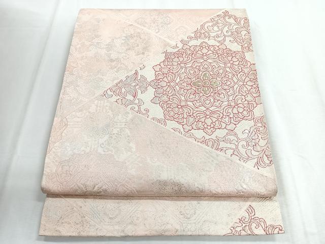 平和屋着物◎六通柄袋帯　正倉院花文　金糸　正絹　逸品　CABD5110nb