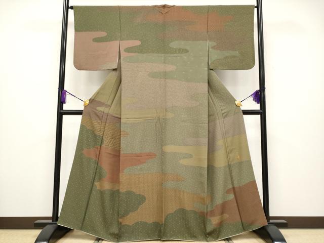 平和屋着物■極上　重要無形文化財　人間国宝　中村勇二郎　訪問着　江戸小紋　霞寄せ小紋柄　逸品　CYAA3823s5