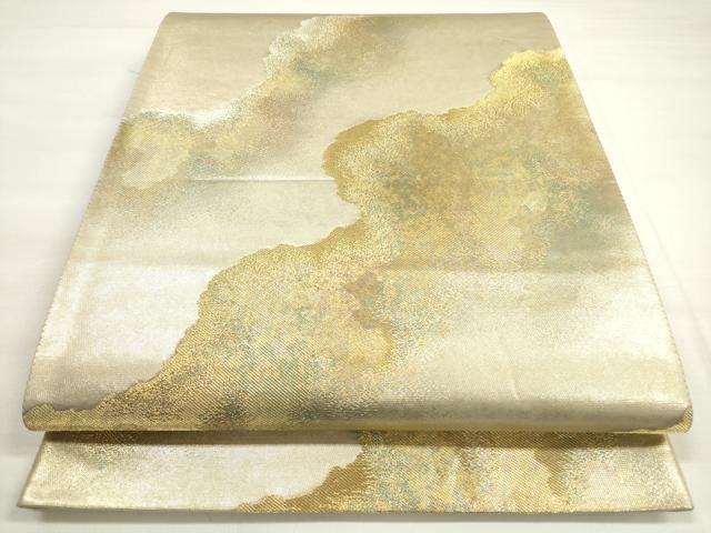 平和屋着物◎六通柄袋帯 道長 金糸 引箔 正絹 逸品 DABC5912xg