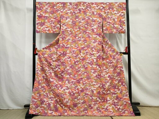 平和屋着物■上質な小紋 風景文 ろうけつ染め 正絹 逸品 AAAX4906nf 平和屋着物■上質な小紋 風景文 ろうけつ染め 正絹 逸品 AAAX4906nf