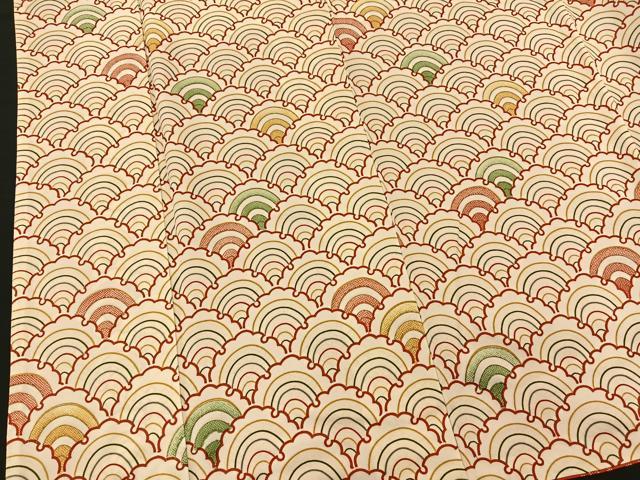 平和屋着物■付下げ　雪輪青海波文　金彩　正絹　逸品　BAAQ8229hz