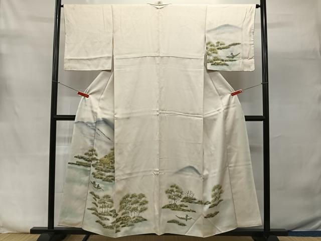 平和屋着物■訪問着 手描き 人物風景文 正絹 逸品 CAAP5990kb