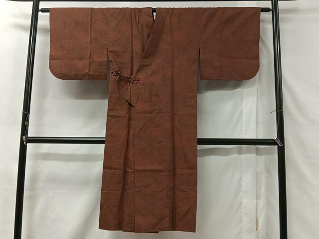 平和屋着物＃道中着 単衣 吉祥花文 ロング丈 正絹 逸品 CABB5560ua