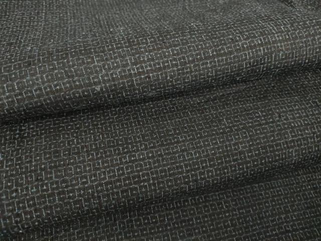 平和屋着物▽男性 結城紬 単衣 80亀甲 総詰 正絹 逸品 DAAT9669az