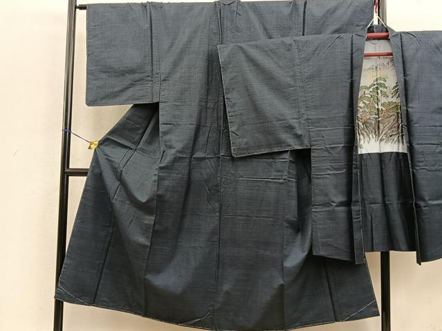 平和屋着物■男性 本場大島紬 アンサンブル 100亀甲 高島屋扱い 正絹 逸品 BAAN5707ct