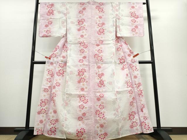 平和屋の平和屋着物∴夏物 浴衣 舞花文 綿 逸品 CABE9117ng｜アングル2