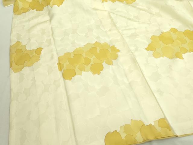 平和屋着物■上質な小紋　地紋起こし　草葉文　正絹　逸品　DABA6665op