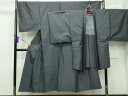 平和屋着物●男性 本場大島紬 アンサンブル 80亀甲 正絹 逸品 CAAL7148gh