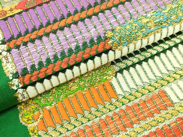 平和屋本店■最高級　龍村平蔵製　太鼓柄　本袋帯　威毛錦　金銀糸　逸品　DZAA7014kh5