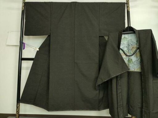 平和屋着物■極上 男性 紬 アンサンブル 長羽織 色無地 憲法黒茶色 逸品 未使用 DZAA7805kh5 平和屋着物■極上 男性 紬 アンサンブル 長羽織 色無地 憲法黒茶色 逸品 未使用 DZAA7805kh5