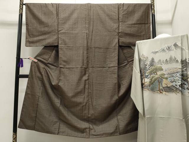 平和屋着物●男性 本場大島紬・長襦袢セット 袷 吉祥文 正絹 逸品 CAAO8141ut