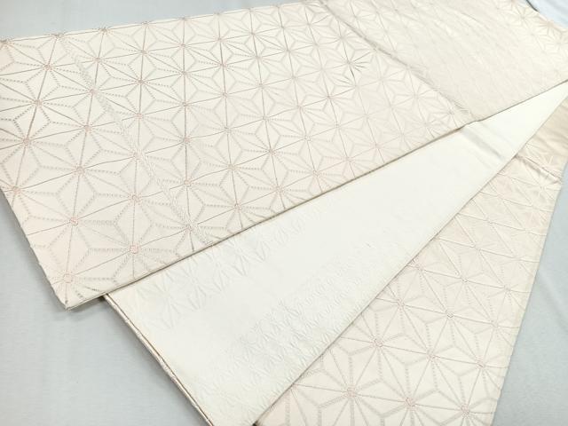 平和屋着物◎両面　六通柄袋帯　麻の葉文様　正絹　逸品　CABB0845nb...