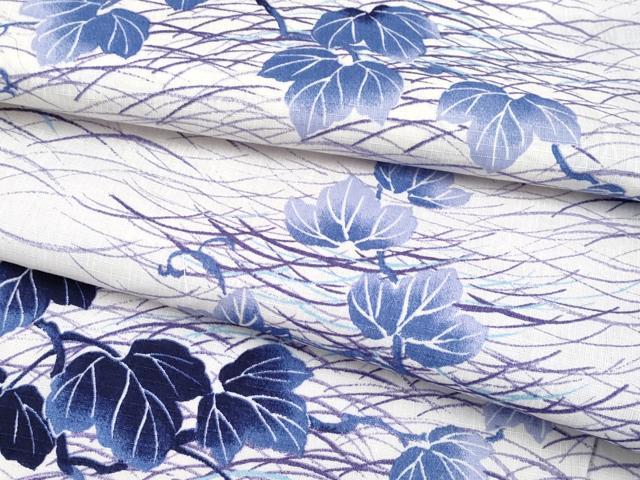 Female Yukatas - 平和屋着物∴夏物　浴衣　綿紅梅　蔦の葉文　綿　逸品　CABF2729tx