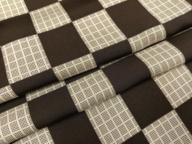 平和屋着物●上質な小紋　市松文　鉄黒色　正絹　逸品　AABH2064ph heiwaya-11125717 平和屋 パッケージ画像