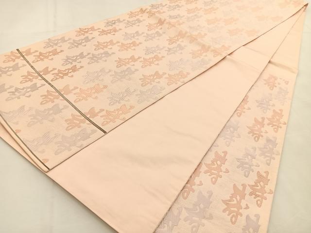 平和屋着物◎六通柄　本袋帯　唐織　寿字文　正絹　逸品　BAAS6477hj