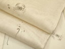 平和屋着物■極上 夏物 絹芭蕉 蟹 カニ 薄香色地 逸品 CYAA3830s5