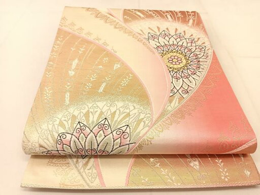 平和屋着物◎六通柄袋帯 唐織 正倉院花文 金銀糸 正絹 逸品 BAAT8323yc 平和屋着物◎六通柄袋帯 唐織 正倉院花文 金銀糸 正絹 逸品 BAAT8323yc