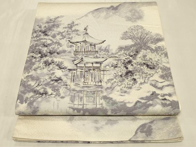 乐天商城 - 平和屋着物◎六通柄袋帯　京名所絵図　金銀糸　正絹　逸品　CABB8359in
