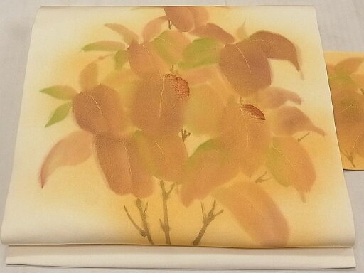 平和屋着物◎塩瀬 九寸名古屋帯 刺繍 枝花文 金彩 逸品 CAAB7248ku 平和屋着物◎塩瀬 九寸名古屋帯 刺繍 枝花文 金彩 逸品 CAAB7248ku
