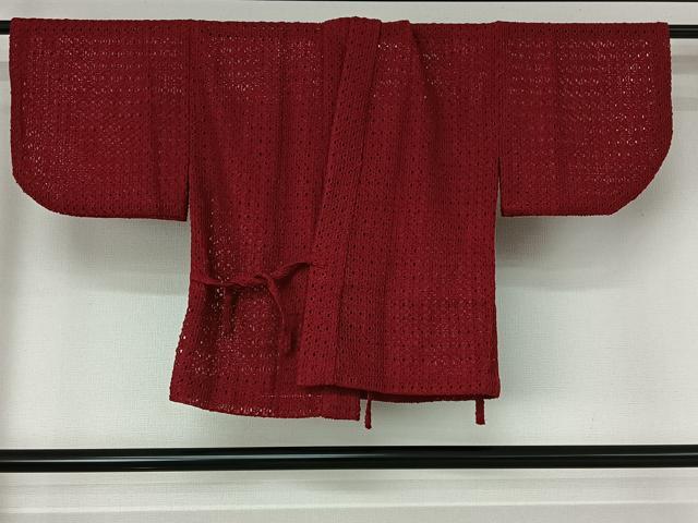 Kimono - 平和屋着物▽道中着　スリーシーズン　春夏秋　塵除け　真紅色　AABF8299jh
