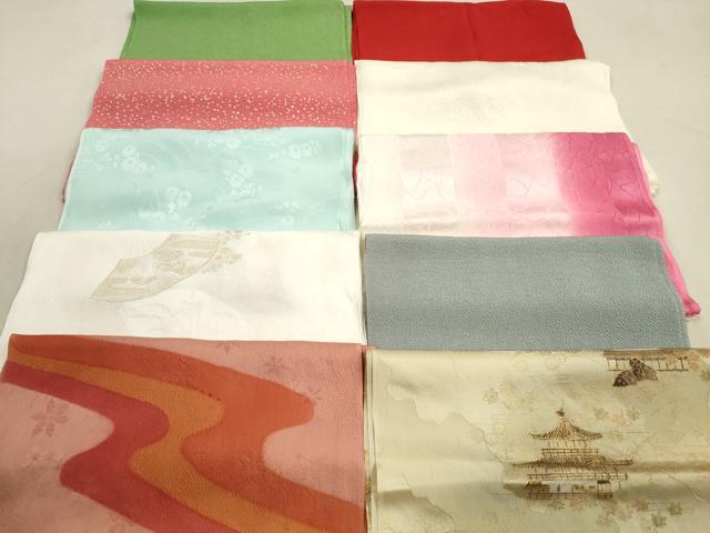 平和屋着物★和装小物　帯揚げ10枚セット　正絹　逸品　DAAZ1571xg