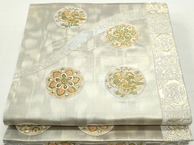 平和屋着物◎六通柄袋帯　唐織　古代の旅　正倉院華文　金糸　正絹　逸品　DABB5015qa