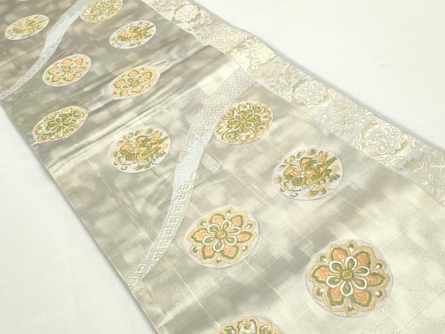 平和屋着物◎六通柄袋帯　唐織　古代の旅　正倉院華文　金糸　正絹　逸品　DABB5015qa