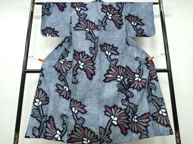 平和屋着物∴夏物 浴衣 有松鳴海絞り 裏菊 綿 逸品 CABE9125ng