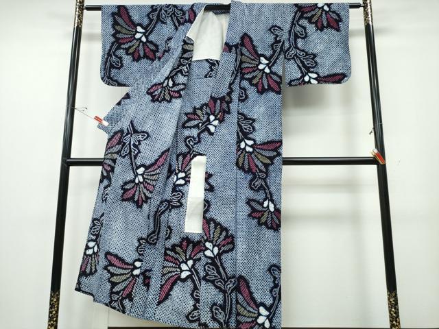 平和屋着物∴夏物 浴衣 有松鳴海絞り 裏菊 綿 逸品 CABE9125ng