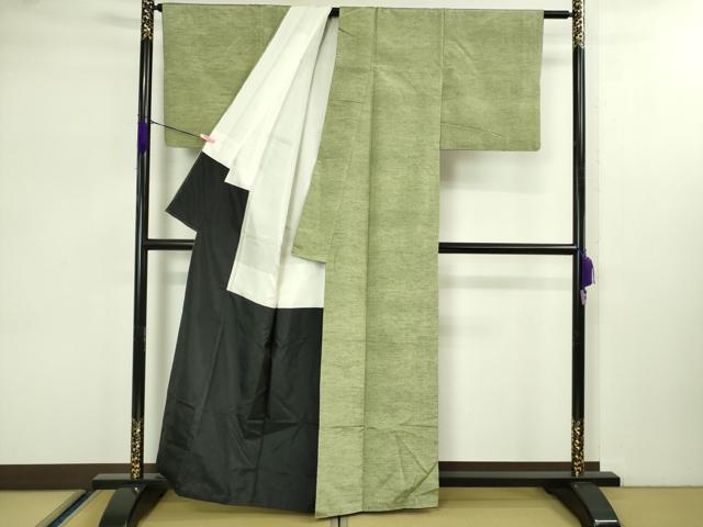 平和屋着物■上質な紬　霞文　正絹　逸品　DAAL4620tw