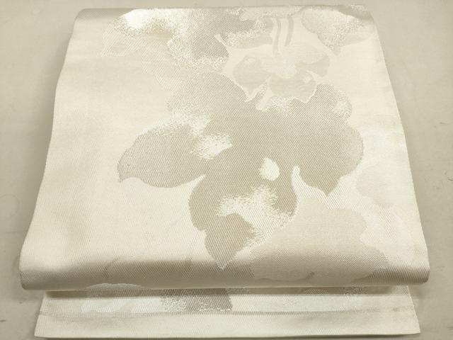 平和屋着物◎六通柄　本袋帯　蔦の葉文　銀糸　正絹　逸品　DAAX2230xg