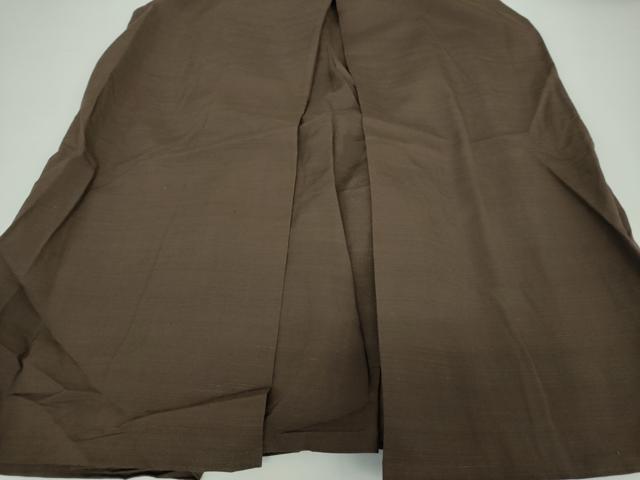 平和屋着物●男性　馬乗袴　紬地　濃紅消鼠色　正絹　逸品　DAAX4527ps